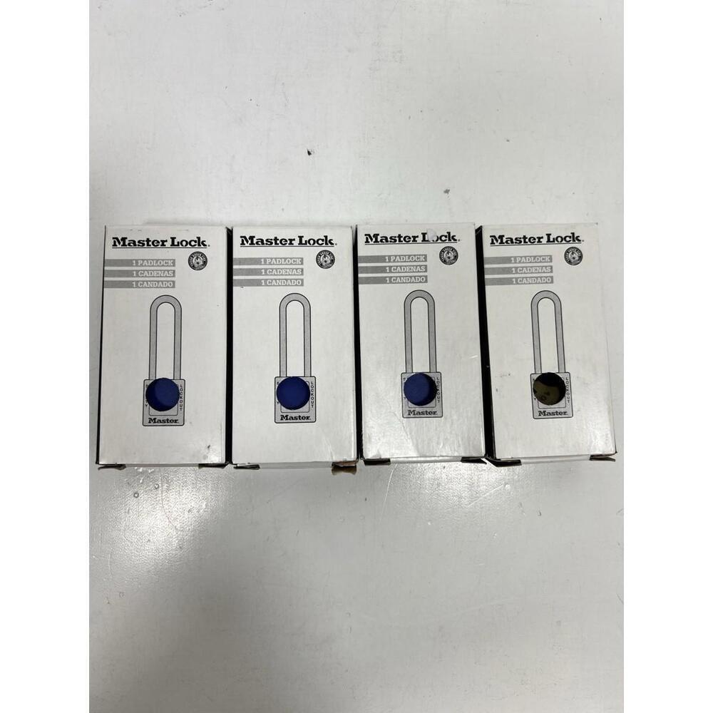 Master lock 410BLU Lockout Padlock With Key Lot Of 4 New In Box